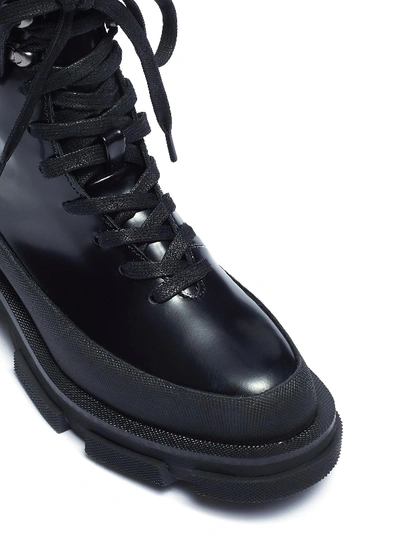 Both 'gao' Leather Combat Boots