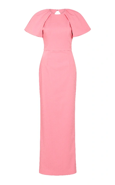 Shop Rebecca Vallance Winslow Short Sleeve Gown In Pink