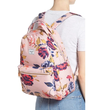 Shop Herschel Supply Co Nova Mid Volume Backpack - Pink In Winter Flora
