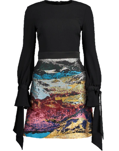 Shop Mary Katrantzou Ligretto Dress In Blk-mlti