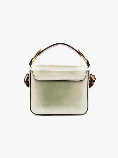 Shop Chloé Green C Toaster Leather Shoulder Bag