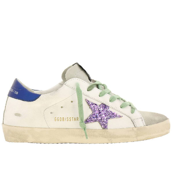 purple golden goose sneakers