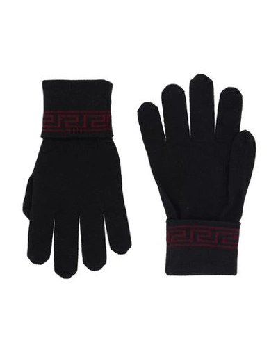 Shop Versace Gloves In Black