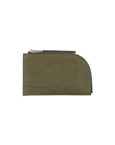 Shop Rick Owens Wallet In Military Green