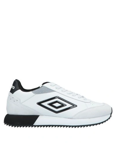 Shop Umbro Man Sneakers White Size 8 Soft Leather, Textile Fibers
