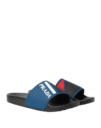 Shop Prada Sandals In Blue