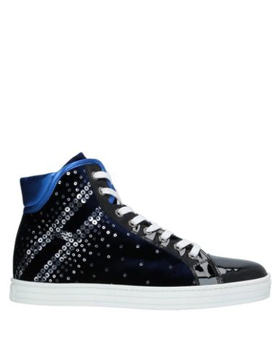 Shop Hogan Rebel Sneakers In Dark Blue