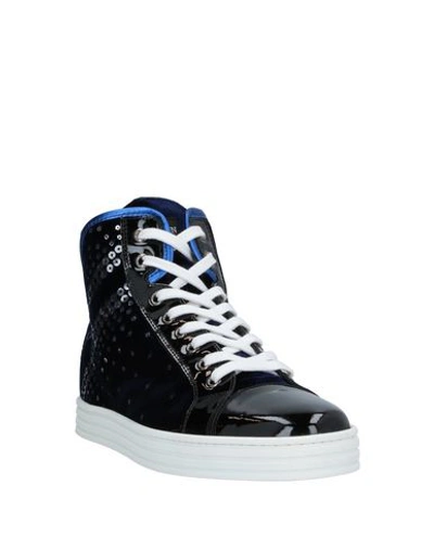 Shop Hogan Rebel Sneakers In Dark Blue