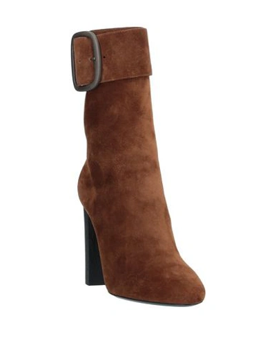 Shop Saint Laurent Ankle Boot In Camel