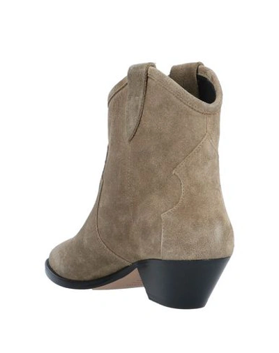 Shop Isabel Marant Ankle Boot In Military Green