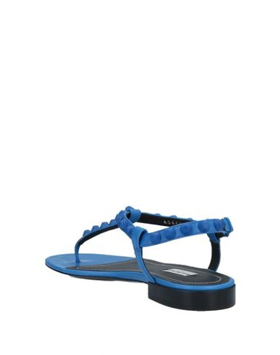 Shop Balenciaga Flip Flops In Bright Blue