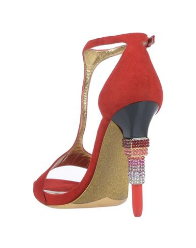 Shop Alberto Guardiani Sandals In Red