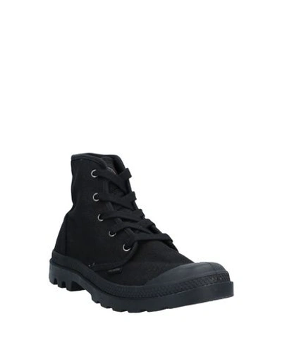 Shop Palladium Woman Ankle Boots Black Size 7.5 Textile Fibers