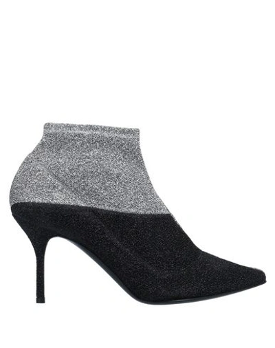 Shop Pierre Hardy Woman Ankle Boots Silver Size 7 Textile Fibers