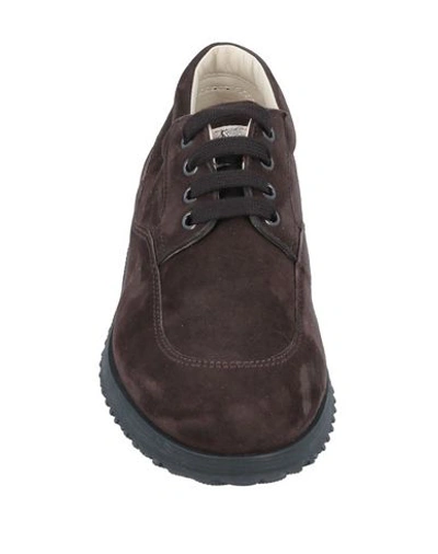 Hogan Lace-up Shoes In Brown