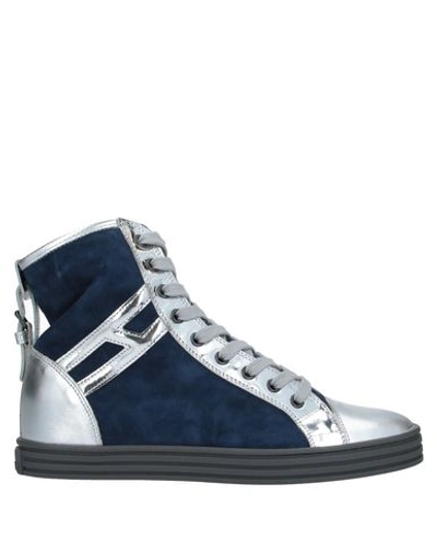 Shop Hogan Rebel Woman Sneakers Midnight Blue Size 6.5 Soft Leather