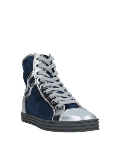Shop Hogan Rebel Woman Sneakers Midnight Blue Size 6 Soft Leather