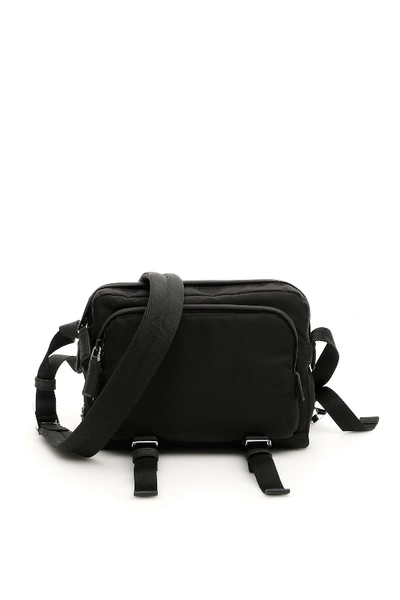 Shop Prada Nylon Messenger Bag In Nero (black)