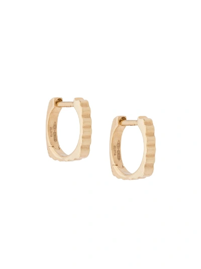Shop Aliita 9kt Yellow Gold Scalloped Earrings In J1000 Yellow Gold