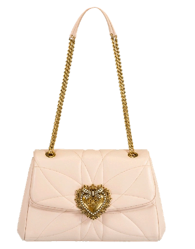 Shop Dolce & Gabbana Cipria Devotion Medium Flap Bag