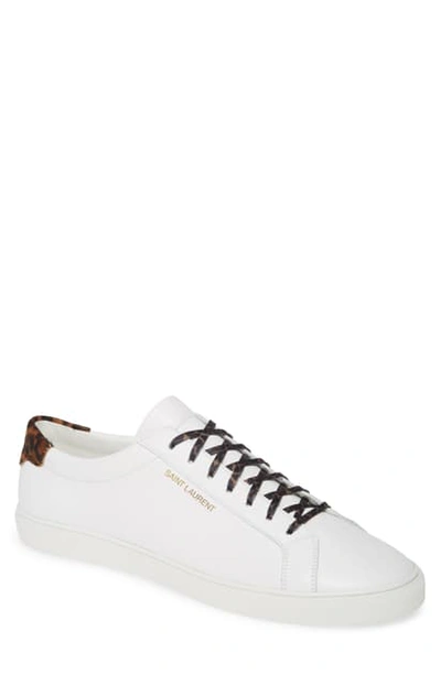 Shop Saint Laurent Venice Sneaker In Blanc Optique/ Mantle