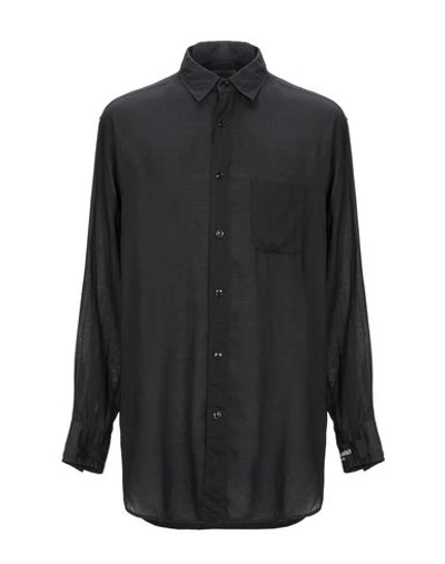 Shop Yohji Yamamoto Solid Color Shirt In Black