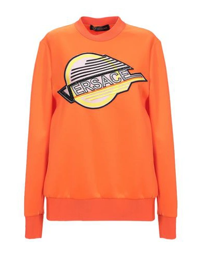 Shop Versace Sweatshirt In Orange