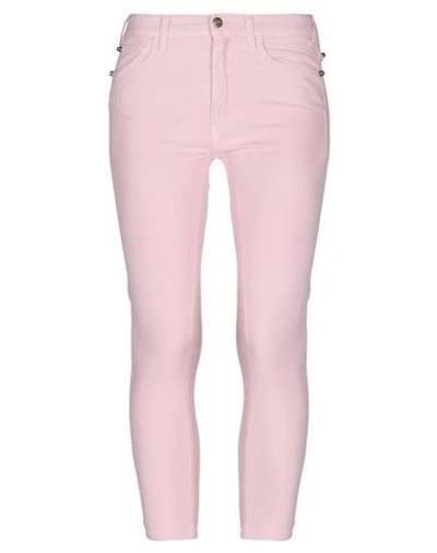 Shop Cycle Woman Cropped Pants Pink Size 29 Cotton, Elastane