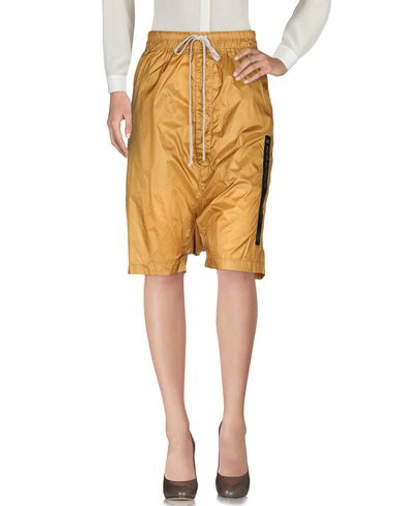 Shop Rick Owens Cropped Pants & Culottes In Camel