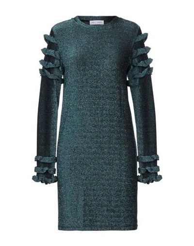 Shop Weili Zheng Short Dress In Deep Jade