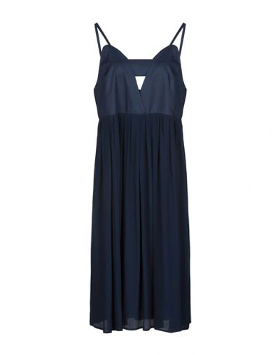 Shop Arthur Arbesser Knee-length Dress In Slate Blue