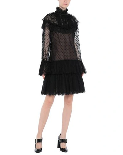 Alberta Ferretti Short Dresses In Black