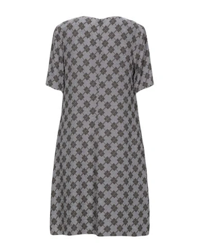 Shop Peserico Woman Mini Dress Grey Size 6 Viscose, Cotton