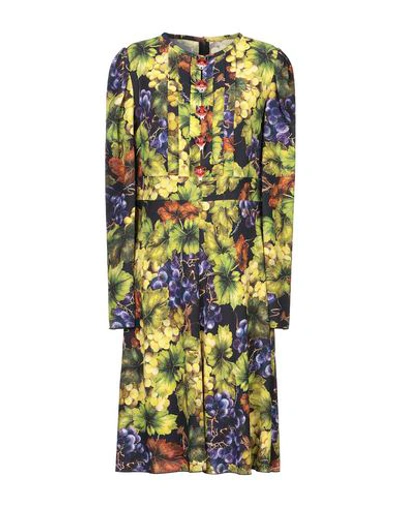 Shop Dolce & Gabbana Woman Midi Dress Yellow Size 6 Viscose, Elastane