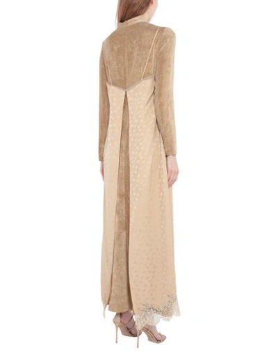 Shop Stella Mccartney Woman Maxi Dress Beige Size 6-8 Viscose, Silk, Cotton, Polyamide