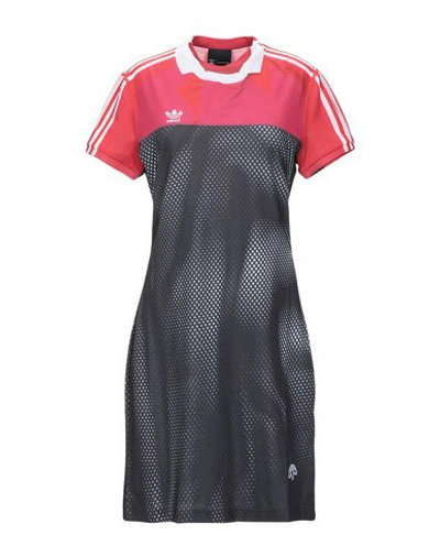 Shop Adidas Originals By Alexander Wang Woman Short Dress Black Size 10 Polyester, Elastane