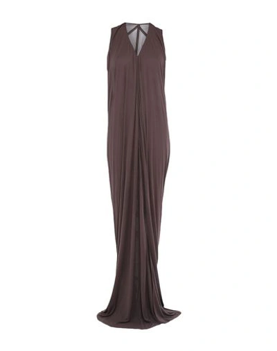 Shop Rick Owens Long Dress In Cocoa