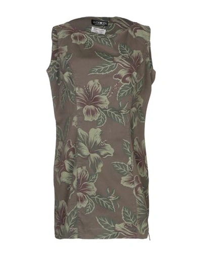 Shop Hydrogen Short Dress In Military Green