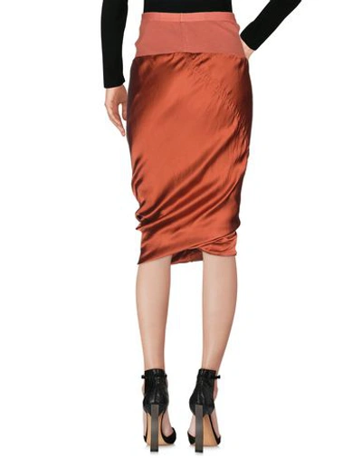 Shop Rick Owens 3/4 Length Skirts In Rust