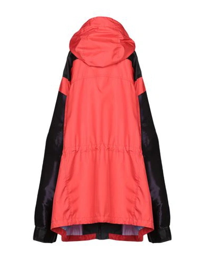 Shop Maison Margiela Woman Overcoat & Trench Coat Red Size 4 Polyamide, Polyester
