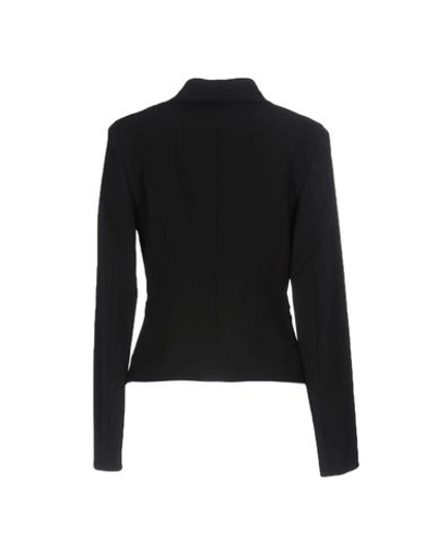 Shop Armani Jeans Blazer In Black