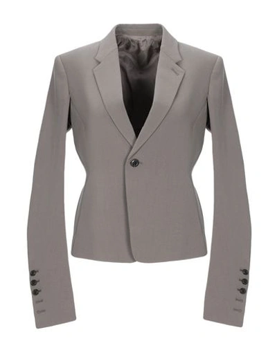 Shop Rick Owens Suit Jackets In Grey