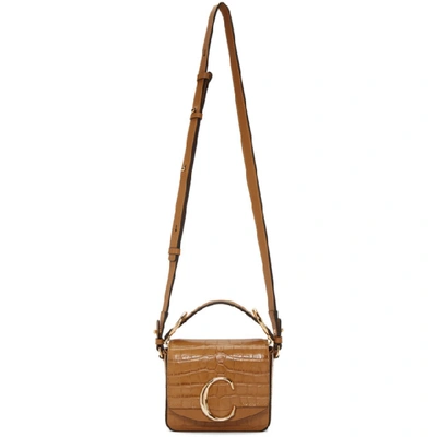 Shop Chloé Chloe Brown Mini Chloe C Bag In 211 Autumeb