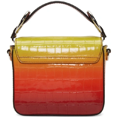 Shop Chloé Chloe Yellow And Red Mini Croc Chloe C Bag In 9x0 Yellowr