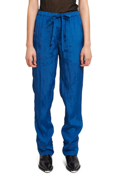 Shop Helmut Lang Opening Ceremony Sheer Pull-on Pant In Cobalt