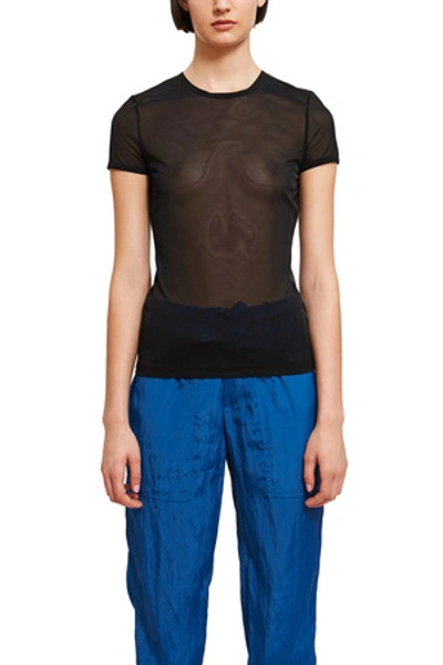 Shop Helmut Lang Opening Ceremony Mesh Baby Tee In Black