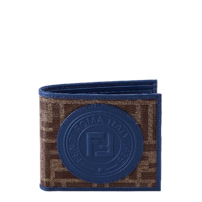 Shop Fendi Logo Embossed Bifold Wallet In Multi