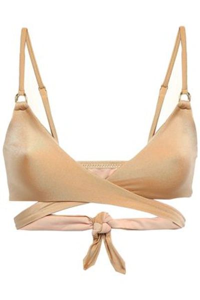 Shop Melissa Odabash Indonesia Wrap Bikini Top In Sand