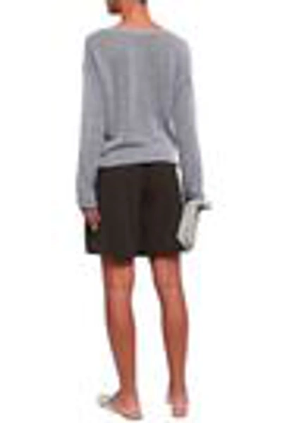 Shop American Vintage Matiford Pleated Crepe Shorts In Charcoal