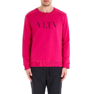 Shop Valentino Vltn Printed Sweater In Pink